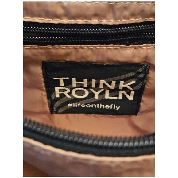 Think Royln Evelyn Puffer Crossbody/Tote Bag 12"x12" Nude - Picture 3 of 9